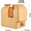 Contenedor agua 20L jarra espita al aire libre marrón