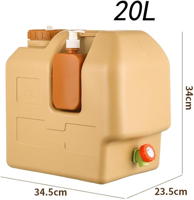 Contenedor agua 20L jarra espita al aire libre marrón