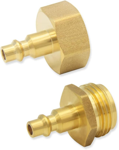 Adaptador latón 1/4 a 3/4 pulg para grifo jardín
