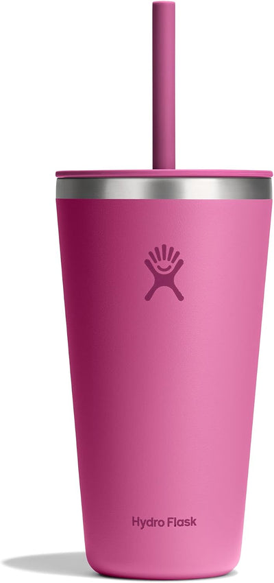 Vaso térmico acero inox con popote 830ml