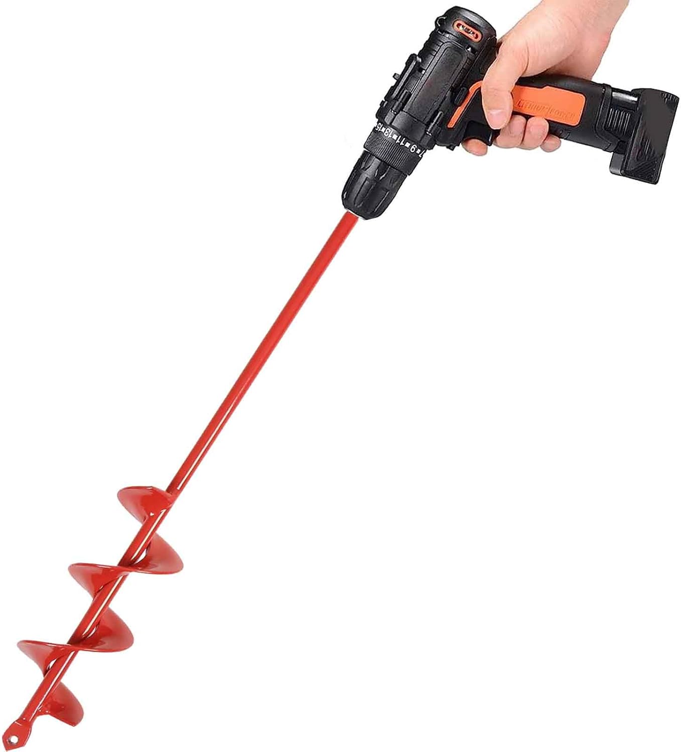 Broca taladro hexagonal 1.6x16.5pulg para plantar bulbos y postes
