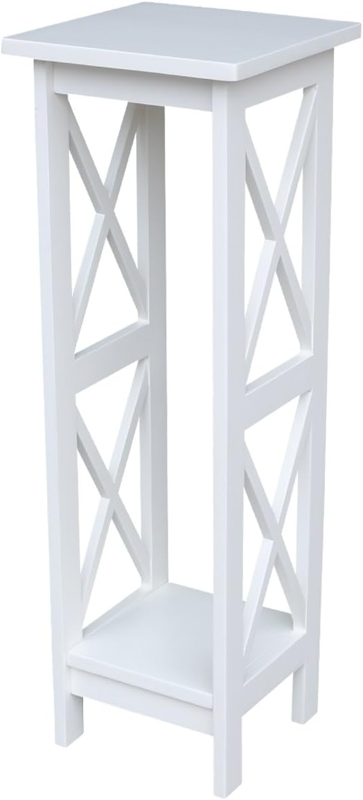Soporte plantas 36pulg madera parawood blanco nieve