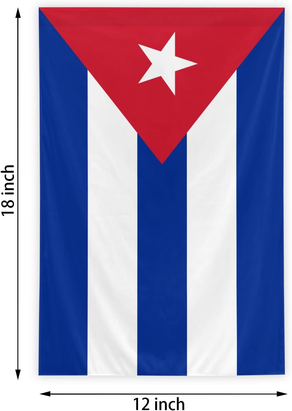 Bandera jardín Cuba 12x18pulg doble cara decoración fiestas