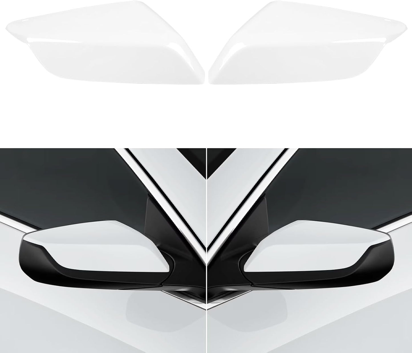 Cubierta espejo Chevy Malibu 17-21 súper blanco 1 par