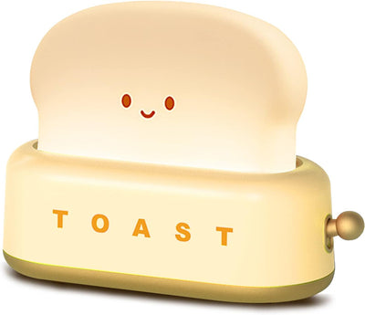 Lámpara Mesa Pequeña Led Pan Tostado Recargable Temporizador