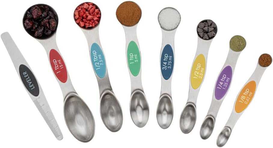 Set 8 cucharas medidoras magnéticas acero inox