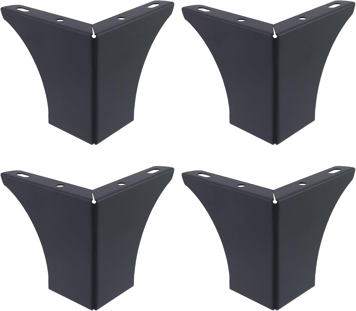 4 Pzas patas muebles metal 4pulg diseño minimalista