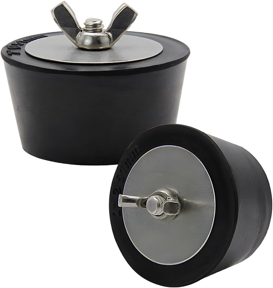 Tapones piscina 2pulg acero inox goma expansión set 2