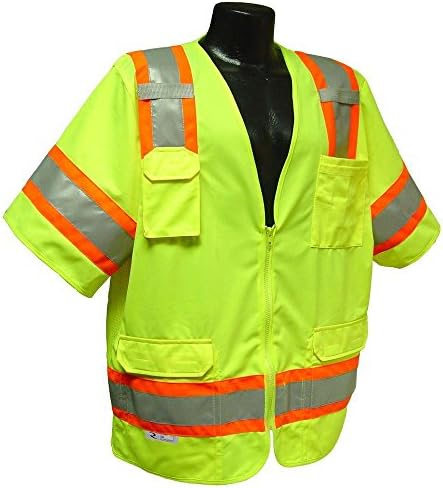 Chaleco seguridad agrimensura poliéster dos tonos XL verde