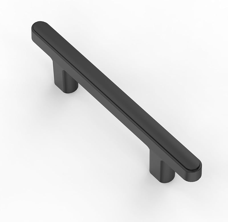 10 Tiradores Manijas Gabinete Negro Mate 3" Estilo Moderno