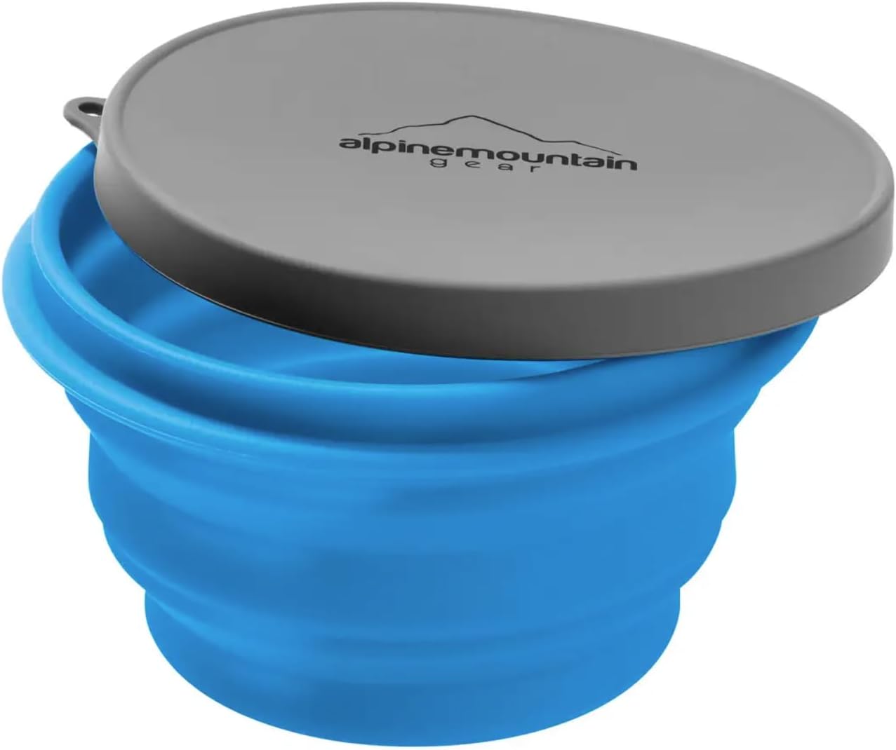 Cuenco silicona plegable grande azul
