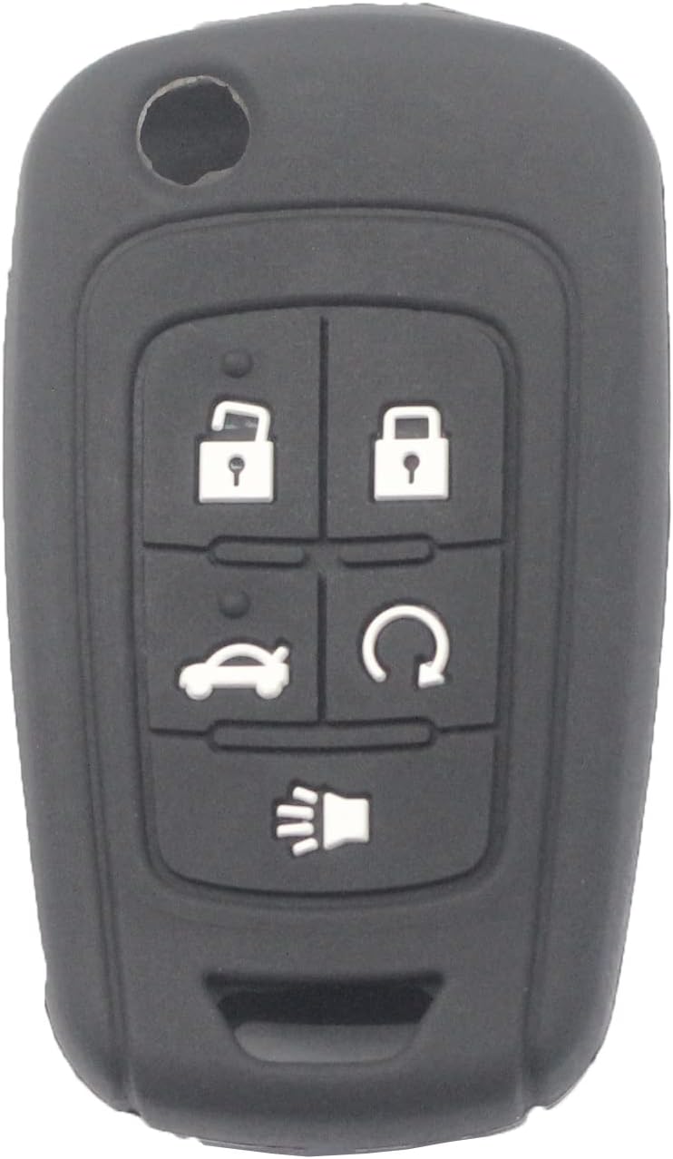 2 Fundas Silicona Goma 5 Botones Abatibles Sin Llave Negro