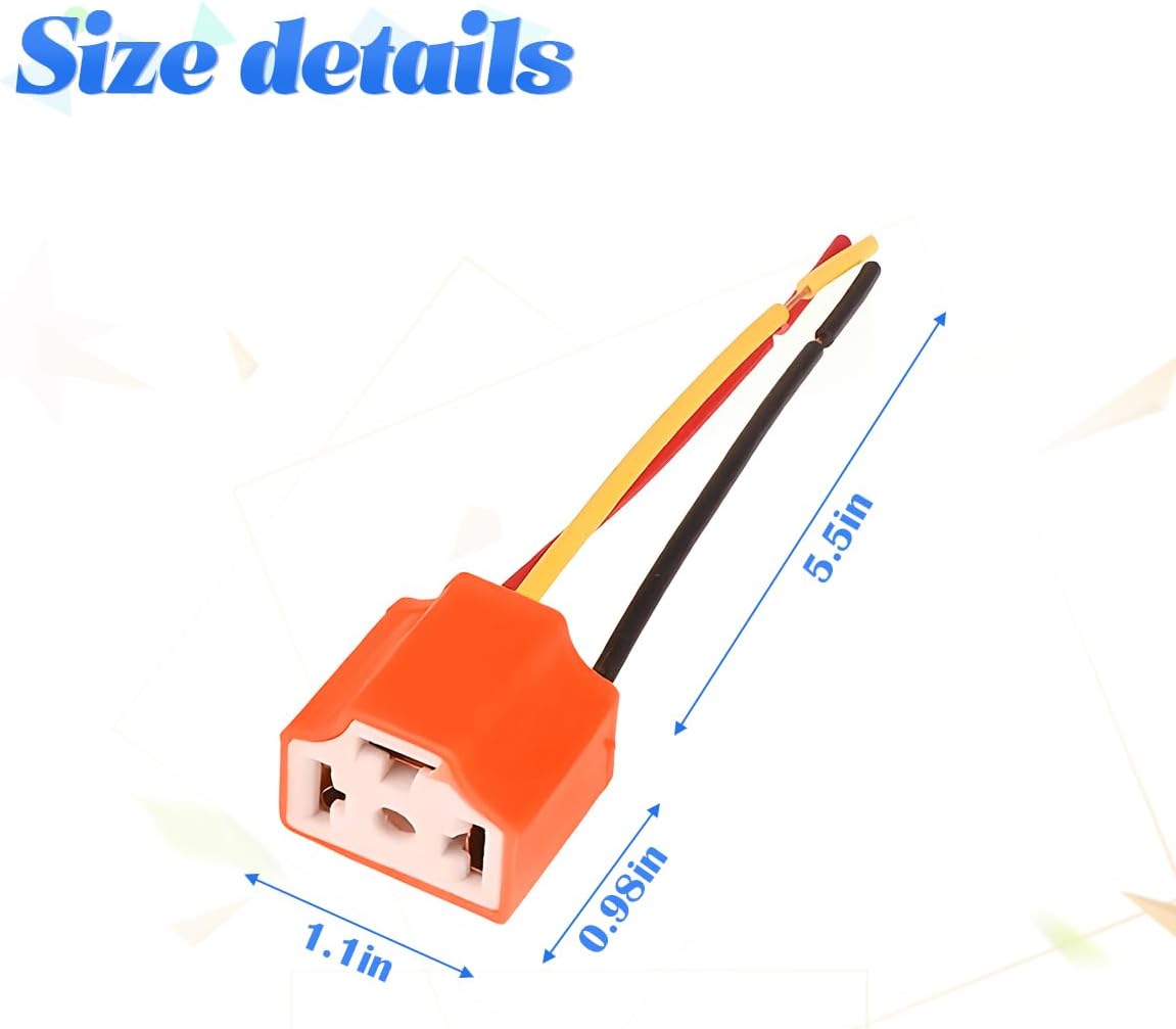 4 Unids Arnés H4 HB2 9003 Conector Cerámica Faros Delanteros