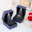 2 Cajas Anillo Azul con Luz LED para Boda y Compromiso