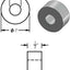 Espaciador aluminio 1x3/8 redondo para pernos 3/8 o M10