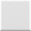 Placa pared 2 bandas 4.53x4.57" cubierta termoplástica UL