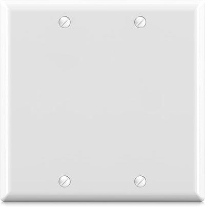 Placa pared 2 bandas 4.53x4.57" cubierta termoplástica UL