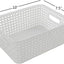 Cesta plástico almacenamiento 10x7.5x4pulg set 6