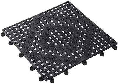 Tapete bar 12x12pulg goma negra flexible 10 barras entrelazadas
