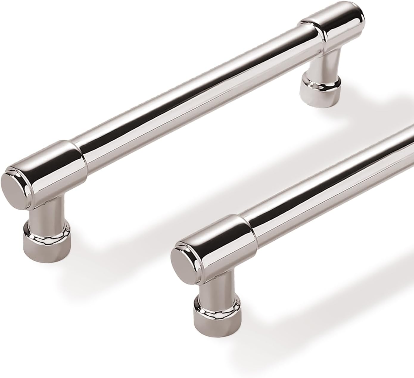 Tiradores níquel pulido 20pz para gabinete cocina 3-3/4pulg
