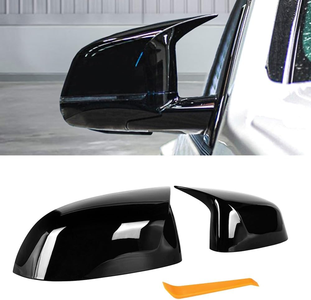 Tapas Espejo BMW 2 Pzas Negro Brillante X3 X4 X5 X6 X7 18-24