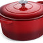 Olla holandesa 3qt hierro fundido esmaltado color rojo