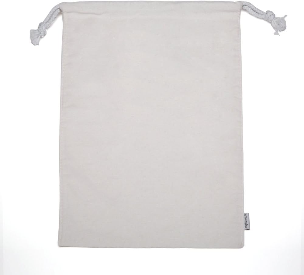 Bolsa lavandería viaje 100% algodón 2 Uds Blanco XS