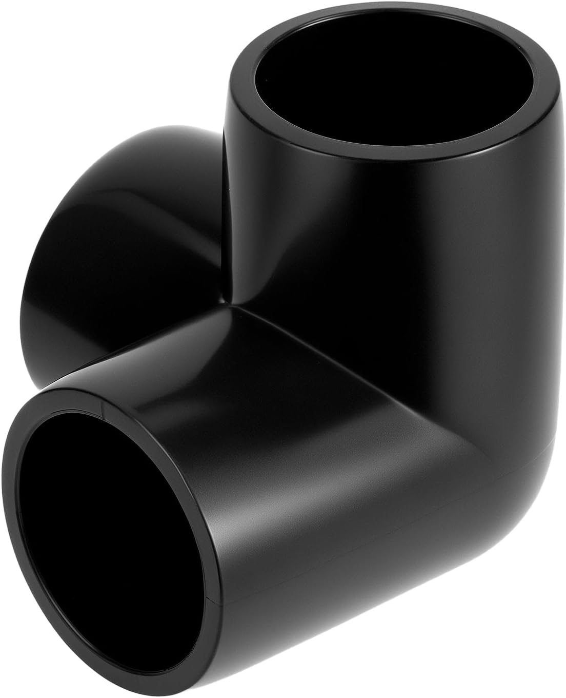 Codo 3 vías 1/2pulg para muebles PVC negro pack 12