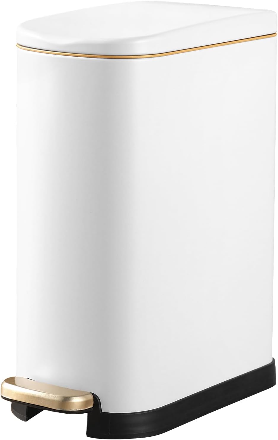 Basurero baño acero inox 3.5gal tapa suave cubo extraible