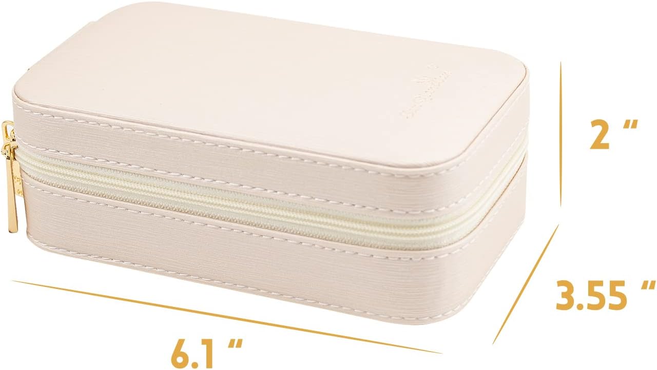 Joyero viaje piel sintética con compartimentos para joyas