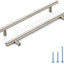 Manijas níquel cepillado 7-1/2" acero inox set 25