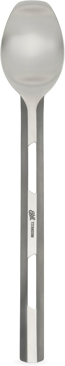 Cuchara larga titanio sin BPA ultraligera camping deportes