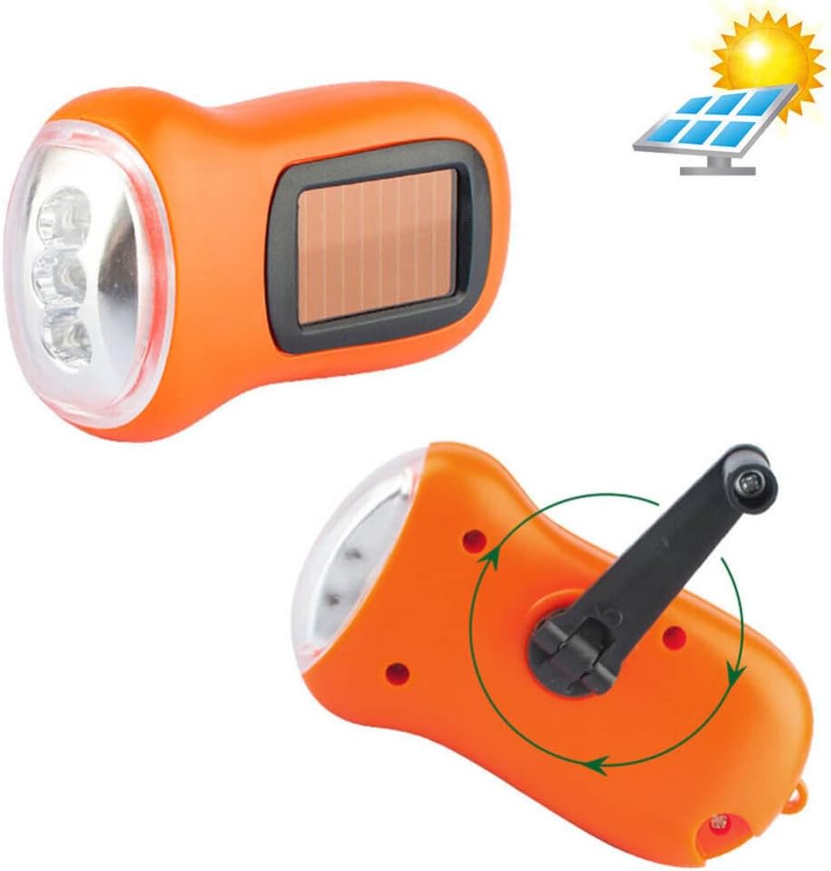 Linterna LED manivela Dynamo luz emergencia supervivencia