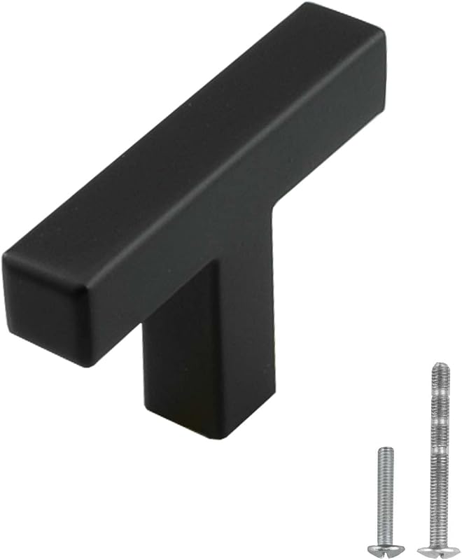 20 Manijas Acero Inox 304 2" para Gabinete Negro Mate