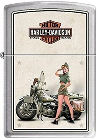 Encendedor cromado cepillado Harley Davidson