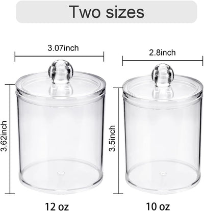 6 Dispensadores Plástico Transparente para Qtip Hisopo