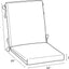 Cojín silla comedor exterior 20x20 rayas negras Cabana