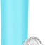 Vaso acero inox 20oz doble pared con tapa y pajita azul