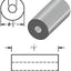 Espaciador aluminio 3/4x1/4 pulg redondo liso sin roscar