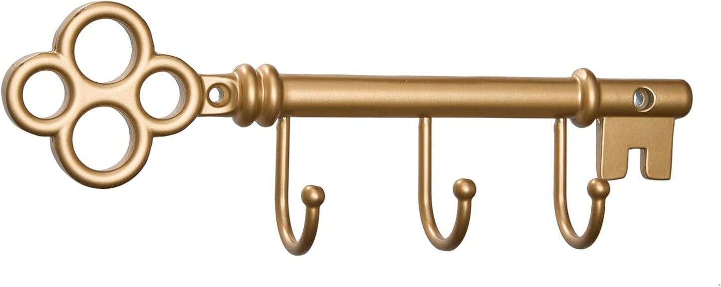 Soporte llaves clásico pared estante vintage dorado