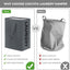 Cesta plegable para ropa sucia 75L gris pack 2