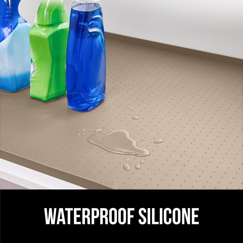 Tapete silicona impermeable cocina baño con borde elevado
