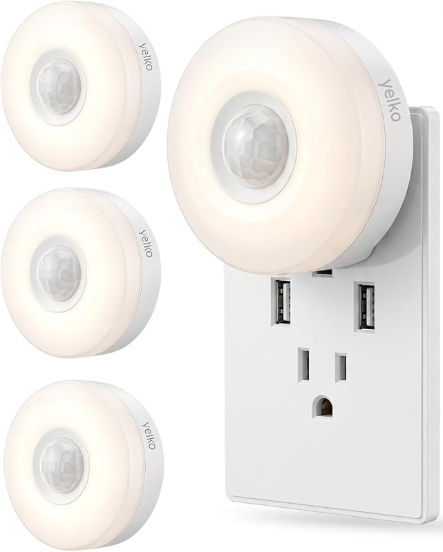 Luz nocturna sensor movimiento LED 3000K pasillo escaleras