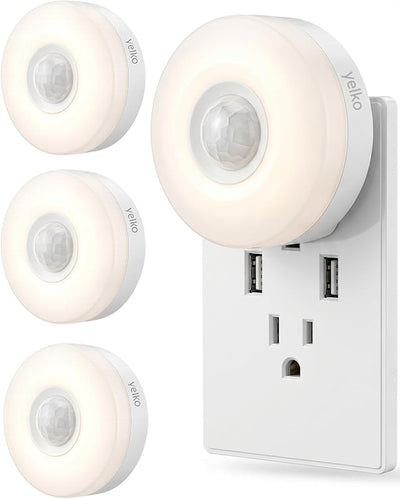 Luz nocturna sensor movimiento LED 3000K pasillo escaleras