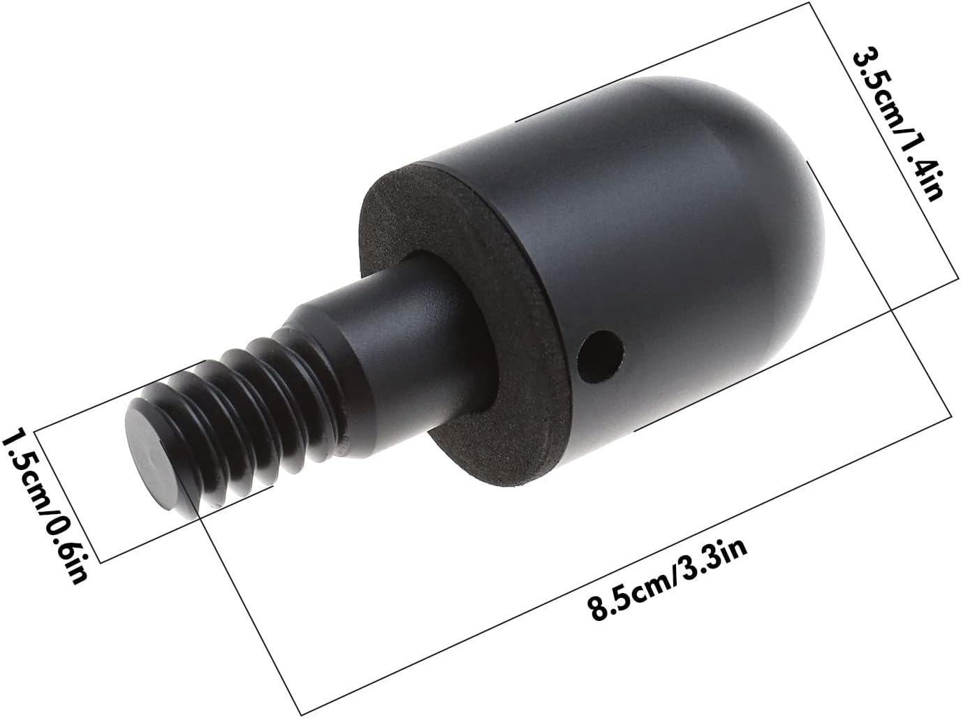 2 Parachoques trasero redondo aluminio anti colisión negro