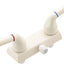 Grifo doble ducha RV desviador con palancas blanco lechoso