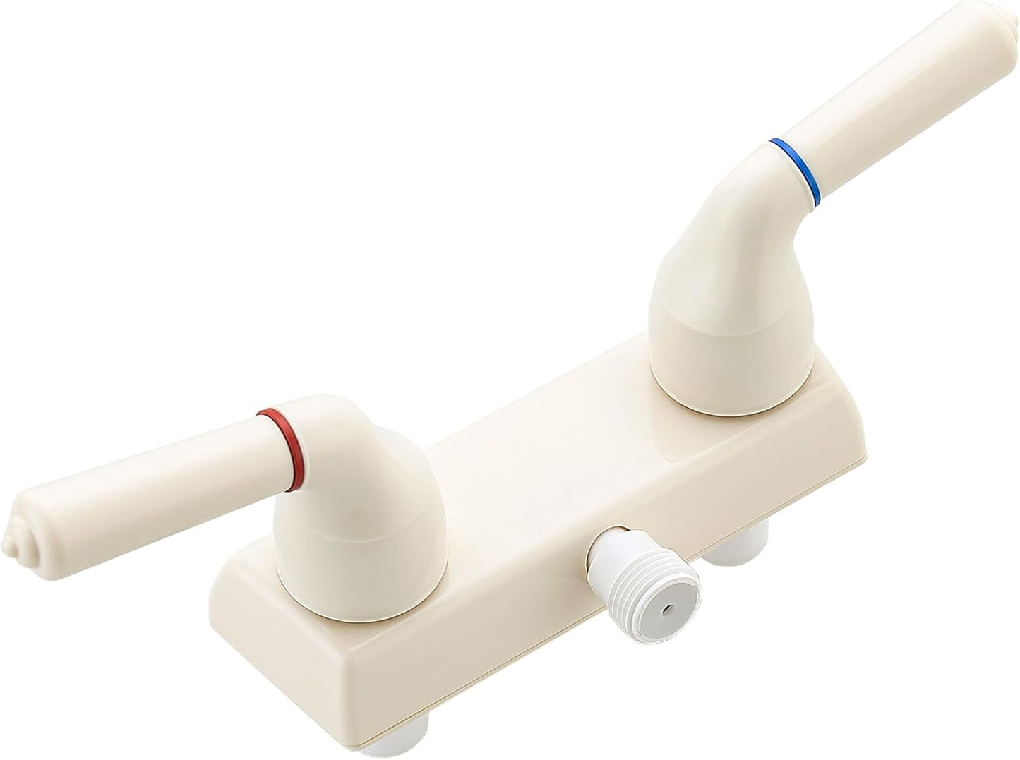 Grifo doble ducha RV desviador con palancas blanco lechoso
