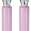 Termo acero inox 20oz doble pared con tapa asa set 2