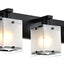 Lámpara baño 5 luces negro mate vidrio esmerilado e26