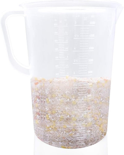 Vaso plástico 169.1oz con asa taza medidora transparente